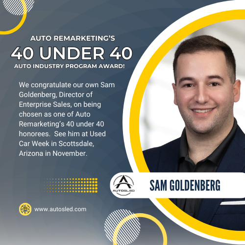 Autosled Selected as a Top 40 under 40 Industry Honoree